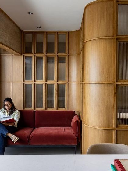 A quiet spot for reading and research in our student lounge.