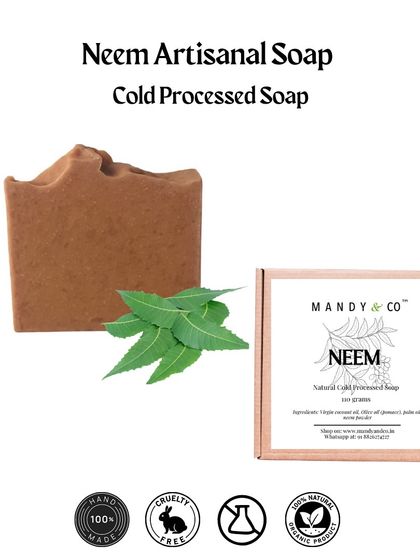 Nature's purifier in a bar. My Neem Artisanal Soap is naturally antibacterial and antifungal, making it ideal for irritated or acne-prone skin.