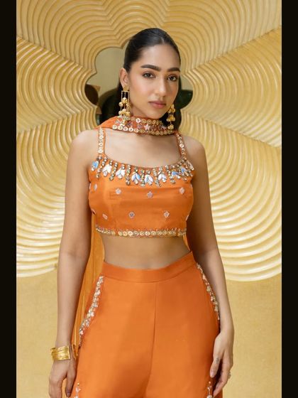 Another detailed shot of the blouse, showcasing the intricate craftsmanship and the beautiful choker-style neckline.