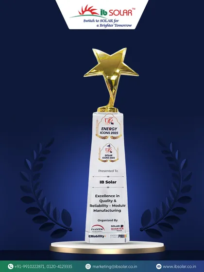 Our commitment to excellence has been recognized by the industry. We were honored to receive the "Excellence in Quality & Reliability – Module Manufacturing" award at the UP Solar Icons 2025, a reflection of our team's dedication to producing world-class solar solutions.