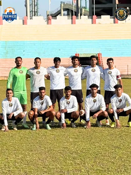 Our starting eleven, ready for the challenge against Garhwal Heroes FC.