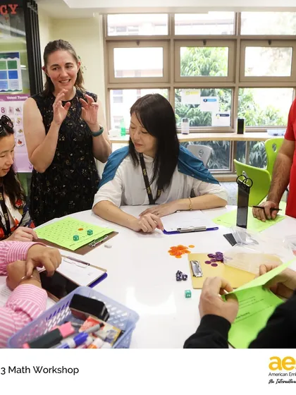 To help parents support their children's math journey, our third-grade teachers hosted a "3 Act Task & Fact Fluency" workshop. Parents participated in fun games and tasks to understand how we build a conceptual understanding of numbers.