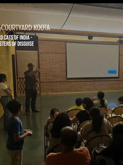 A collage of highlights from our June events, including a talk on wild cats, a book launch, and a theatre workshop for children.