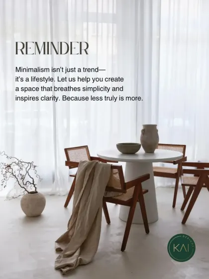 This minimalist dining set, featuring a solid pedestal table and woven cane chairs, was designed to create a space that feels simple and clear. We focus on natural materials and clean forms to craft furniture that brings a sense of calm and timeless style.
