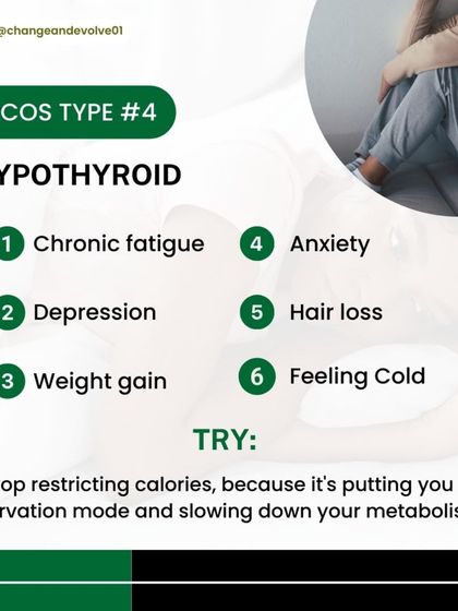 Hypothyroid PCOS can cause symptoms like depression, hair loss, and feeling cold. It's crucial to stop restricting calories, as this can slow your metabolism further. Nourishing your body is key.