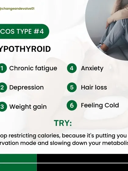 Hypothyroid PCOS can cause symptoms like depression, hair loss, and feeling cold. It's crucial to stop restricting calories, as this can slow your metabolism further. Nourishing your body is key.