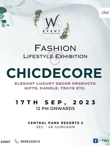 A dedicated promotional graphic for 'Chicdecore', showcasing their elegant luxury decor products to attract interested buyers.