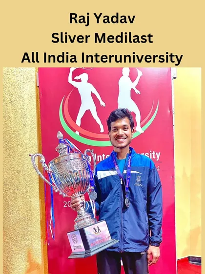 Celebrating big wins! We congratulate our student Abhiraj Singh on winning both the U-19 and Men's titles at the Bihar State Championship, and Raj Yadav for his silver medal at the All India Interuniversity tournament.