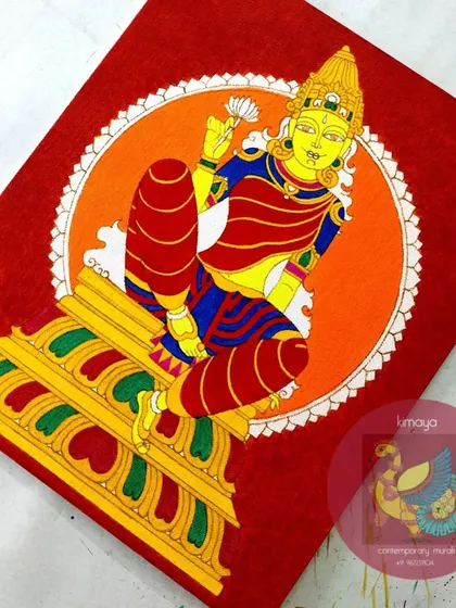 A duplicate of the completed Devi painting.