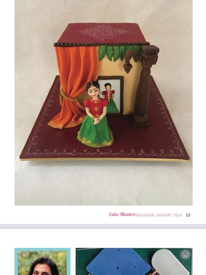 I was so excited to share that my tutorial was featured. I taught how to make the figurine and many other techniques in this issue.