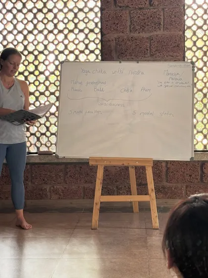 The journey to becoming a teacher involves stepping into the role. Here, our students share their understanding of yogic philosophy. We find that teaching is one of the most profound ways to learn, as it solidifies knowledge and helps each student find their own authentic voice.