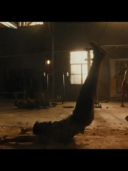 An action sequence from the Muscleblaze ad, showing the dynamic and functional nature of the costumes I designed for the fight scenes.