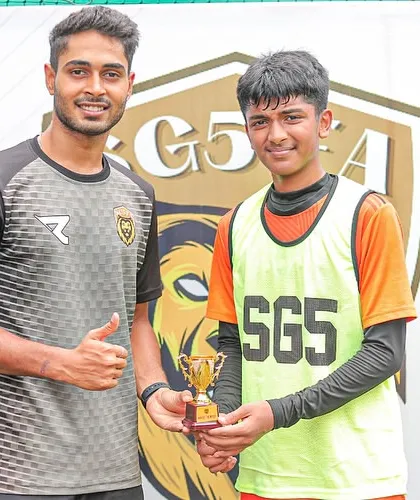 Another deserving player receives his award, showcasing the consistent recognition we provide throughout the tournament.