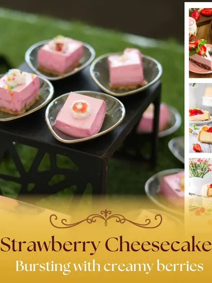 Our Strawberry Cheesecake is a crowd favorite, bursting with creamy flavor and fresh berries. These individual portions are perfect for dessert tables at weddings and parties.