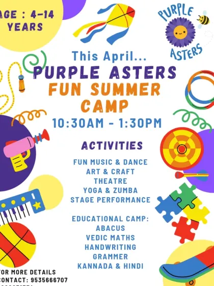 Get ready for a season of excitement with our Fun Summer Camp. We offer a balanced mix of activities, including educational camps for Abacus and Vedic Maths, creative sessions for art and theatre, and language classes for Kannada and Hindi.