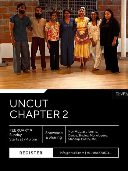 An invitation to Uncut Chapter 2, our showcase for all art forms. This event is about sharing and celebrating creativity in our community.