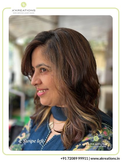 We crafted these refined highlights to create a timeless and elegant look. The careful placement ensures the color looks natural and grows out gracefully.