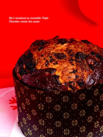 Chef Rachelle has introduced an irresistible Triple Chocolate version of the classic Panettone this season.