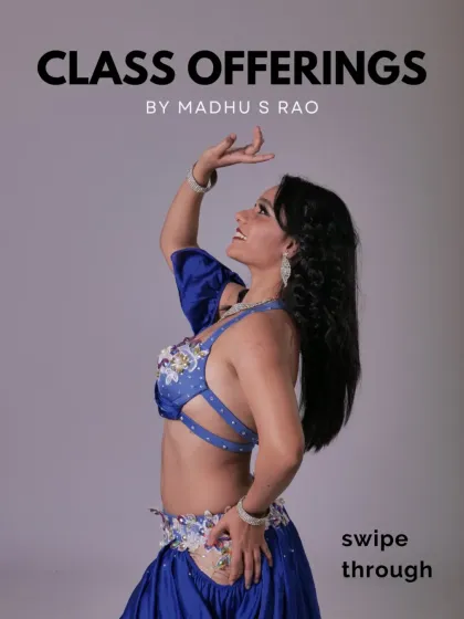 A summary of class offerings by Madhu S Rao, including the Beginner Certification Course in Koramangala and open-level classes in JP Nagar and New Bel Road.