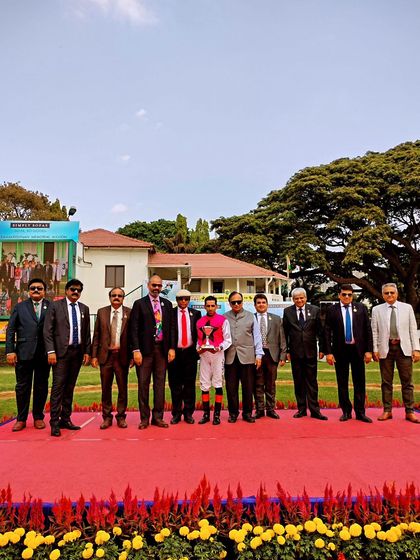 The Champion Trainer Trophy presentation.