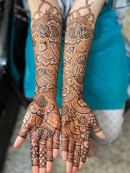 A full view of another intricate design, perfect for clients who love a mix of modern and traditional elements.