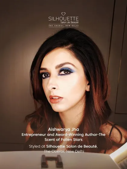 We had the pleasure of styling Aishwarya Jha, an accomplished entrepreneur and author. This look features a bold, blue smokey eye and a defined lip, crafted to reflect her powerful presence for a professional photoshoot.