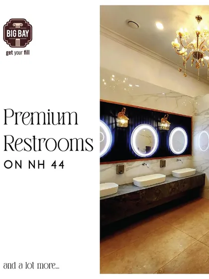 We take comfort seriously, which is why our restrooms are a highlight for many travelers. This is the standard of cleanliness and design you can expect, featuring modern fixtures, bright lighting, and air conditioning.