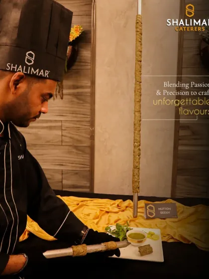 Our chef blends passion and precision to craft unforgettable flavors. This impressive, extra-long Mutton Seekh kebab is a testament to our culinary showmanship and dedication to creating unique dishes.