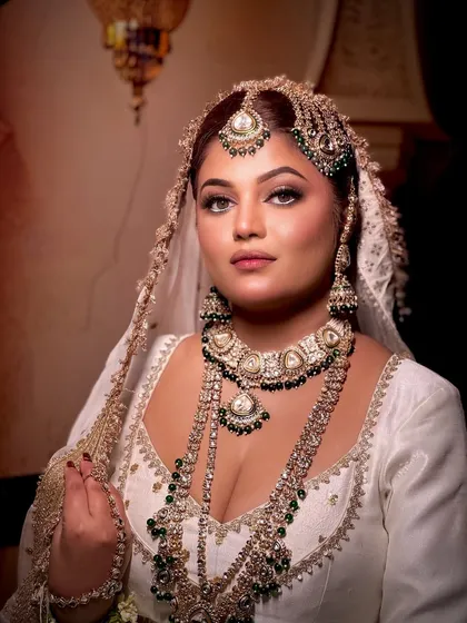 A full portrait capturing the regal and poetic essence of the Umrao Jaan character.