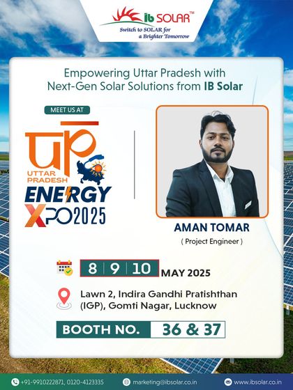 Our Project Engineer, Aman Tomar, was on hand at the UP Energy Expo to discuss the technical aspects of our solar solutions. Our team's expertise is a key part of our value proposition.