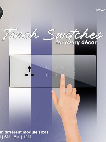 More than a switch, it's a lifestyle upgrade. My smart touch switches come in different module sizes, from 2M to 12M, to fit every decor and need.