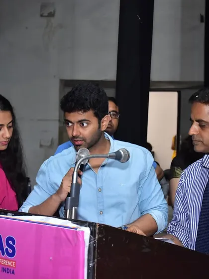 A moment from the 17th Delhi State Level Competition awards ceremony. Our team members are on stage, actively participating in the celebration and organization of this successful event.