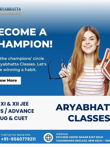 Become a champion by joining the champions' circle at Aryabhatta Classes. With our expert guidance, let's make winning a habit.