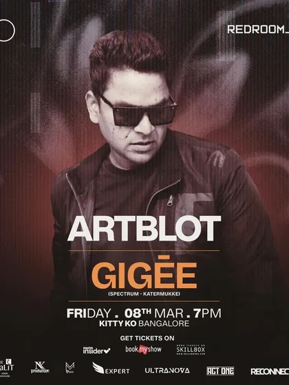 My personalized poster for the night with GIGEE, highlighting my role as a key supporting artist.
