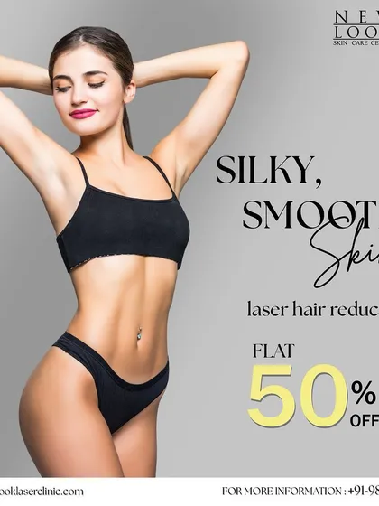 We believe in making long-term solutions accessible. This image highlights one of our special offers, allowing you to achieve silky, smooth skin through our professional laser hair reduction services at a significant value.