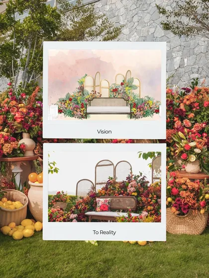 My process begins with your vision, which I translate into detailed sketches and mood boards. This image shows how a watercolor vision for a vibrant, citrus-toned seating area was brought to life, ensuring the final result is exactly as we dreamed it would be.