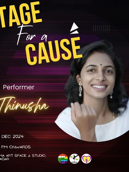 Introducing one of our talented performers for the "Stage for a Cause" open mic. We showcase a variety of artists, from singers and poets to dancers and comedians.