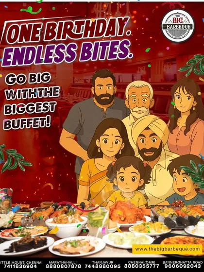 One birthday, endless bites. Go big for your celebration with the biggest buffet in town, perfect for the whole family.