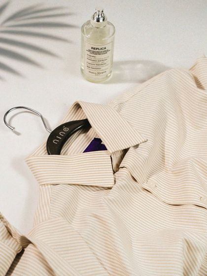 Our summer stripe shirt, styled for a relaxed and sophisticated look. It's the kind of piece you can easily dress up or down.