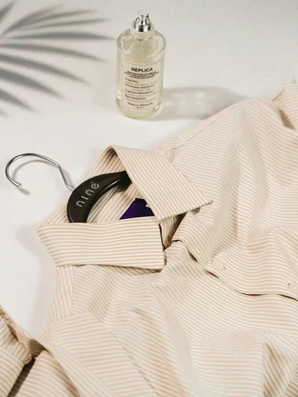 Our summer stripe shirt, styled for a relaxed and sophisticated look. It's the kind of piece you can easily dress up or down.