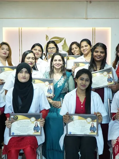 This is what success looks like. A proud moment with one of my cosmetology batches, with each student holding their hard-earned certificate. My goal is to see every student leave with the skills and confidence to build their career.
