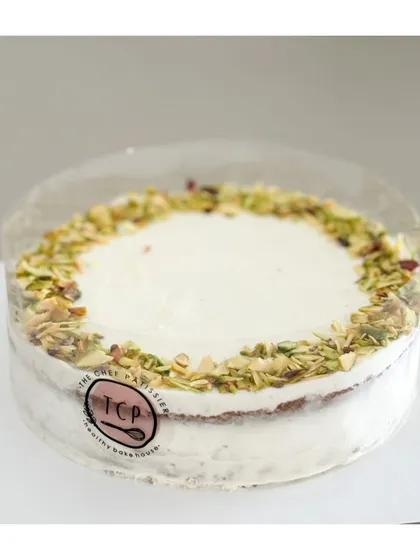 Calling all nut lovers. My Pistachio Creamcheese Cake is a decadent combination of vanilla sponge, cream cheese frosting, and crunchy pistachios.