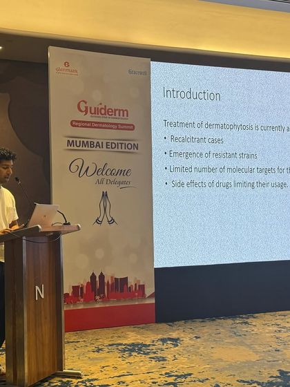 Presenting on the challenges in treating dermatophytosis, or fungal infections. Upgrading our therapeutic formulations has become a clinical necessity to combat resistant strains effectively.