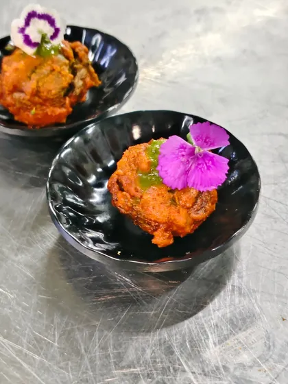 Where flavor meets floral elegance. We love adding beautiful, edible flowers to our appetizers for a touch of natural artistry.