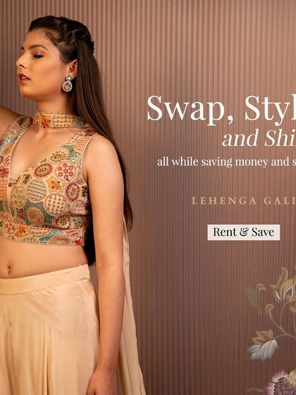 Swap, style, and shine, all while saving money and space. This image perfectly summarizes the benefits of rental fashion.