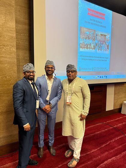 Dr. Kavish and Dr. Amrendra with another fellow at the alumni meet, celebrating the bonds forged during our training programs.