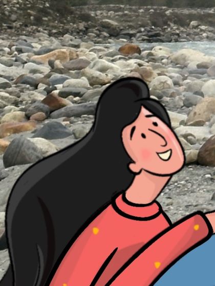 Here's a detail of the second character from the mountain scene. My goal with this style of digital art is to enhance the story of the photo, not overshadow it.