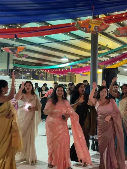 The dance floor was full of energy at the Vyapar Diwali bash. I excel at creating a party atmosphere where everyone feels comfortable letting loose and celebrating together.