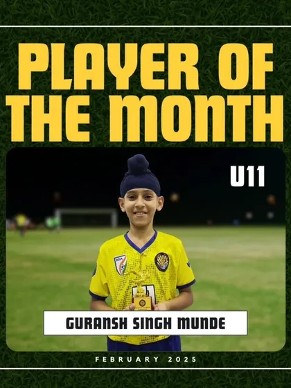 Guransh Singh Munde, our U11 Player of the Month for February 2025.
