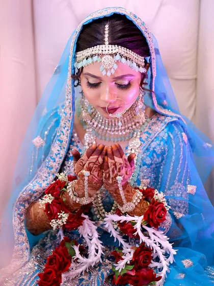 A final portrait of this stunning Nikkah bride. The makeup is designed to be both traditional and timeless.